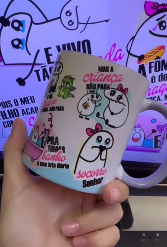 Arte Caneca Flork Barbie Mãe Av027