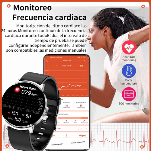 Reloj Inteligente Mujer Azúcar En Sangr Presión Arterial Y