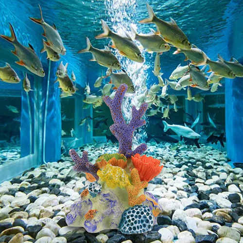 Escultura De Coral Oceánico Para Acuarios Talla M