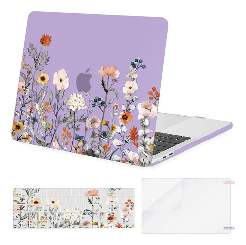 Funda Mosiso Para Macbook Pro 13 M2 + C/teclado Flowersp