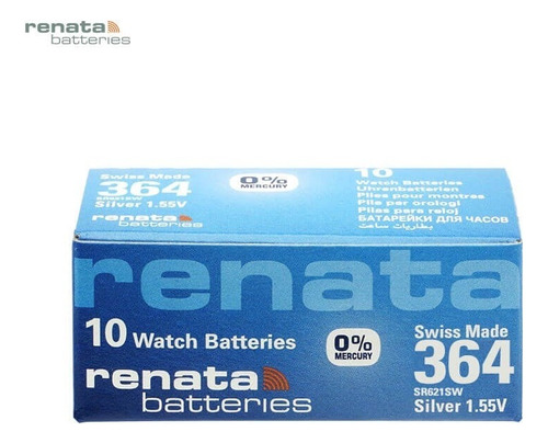 Pack De 10 Pila Renata -364 Sr621sw Zd Pack