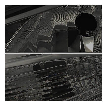 Pair Smoked Housing Amber Side Headlight+6000k Hid Led B Oad