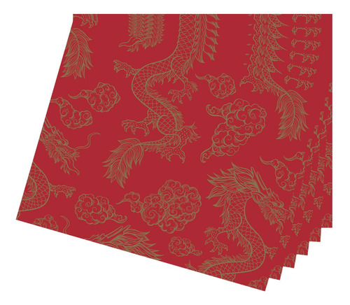 6 Uds Papel De Regalo De Año Nuevo Chino Papel De Regalo