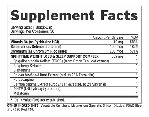 Imagen 2 de 2 de Lipo 6 Black Nighttime Ultra Concentrado 30 Cápsulas