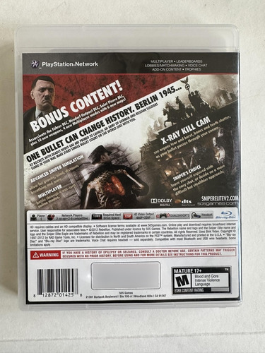 Sniper Elite V2 Ps3 Original (Usado)