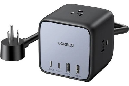 Cargador Multicontacto Usb 65w Carga Rápida Ugreen Color Gris