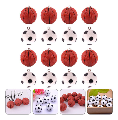 Zx Pulsera Con Colgante De Pelota De Fútbol Y Baloncesto,