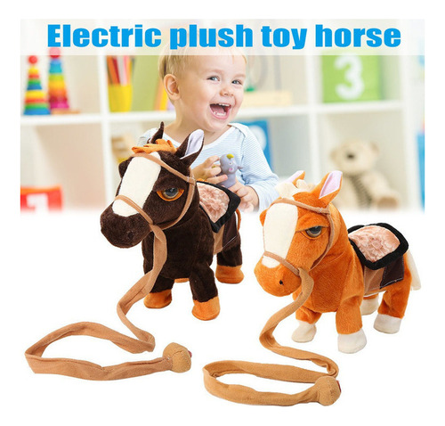 Um Brinquedo De Pelúcia De Pônei Elétrico, Cavalo Simulado 1