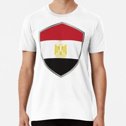 Remera Bandera Nacional Egipcia Con Diseño De Escudo De Águi