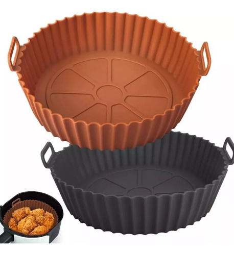 Bandeja Molde Silicona Freidora De Aire Airfrayer Redonda Según Stock