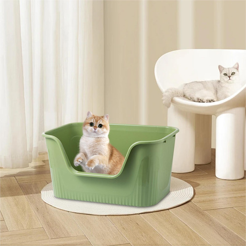 Caixa De Areia Para Gatos De Alta Face, Para Todos Verde M