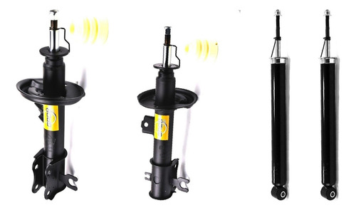 Set De 4 Amortiguadores Gas Del + Tras Spark 2011/2015 Grob