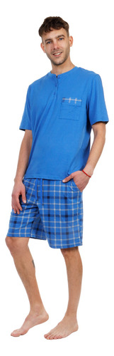 Pijama Hombre Tejido De Punto Algodón Suave Mc/pc Jm6
