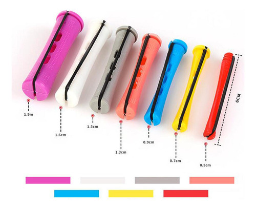 . 2 Kit De Rodillos De Pelo Para Rizar Las 50 Piezas 0,7 Cm