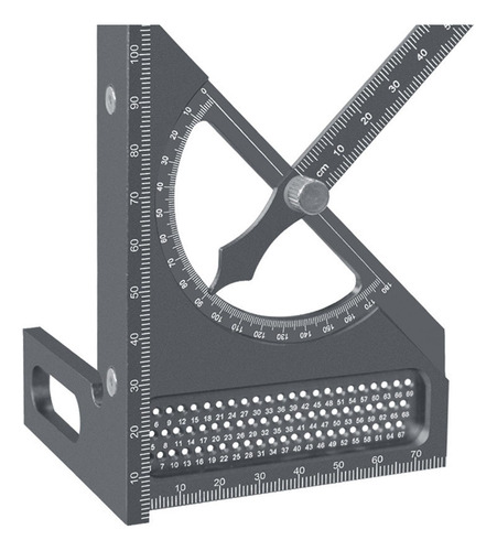 Regla De Medición Multiángulo 3d De Escuadra De Gris