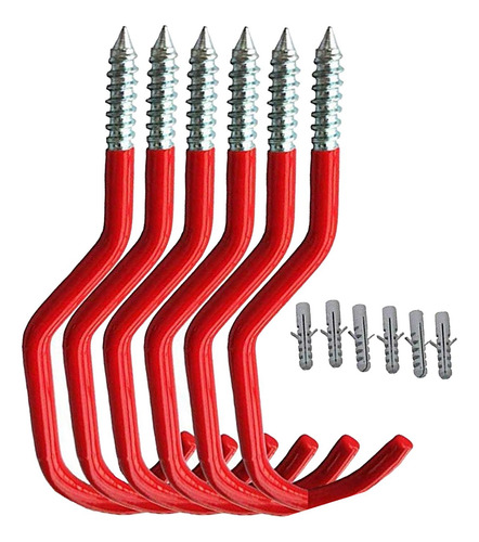 5 X 6 Ganchos De Metal Para Bicicleta, Colgador De Techo