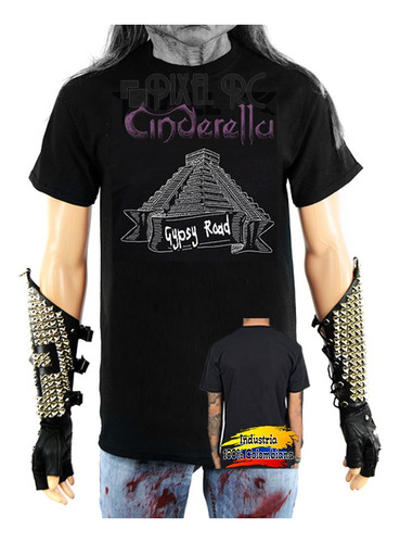 Camiseta Cinderella Banda Glam Rock Tipo Retro Pixel Rc
