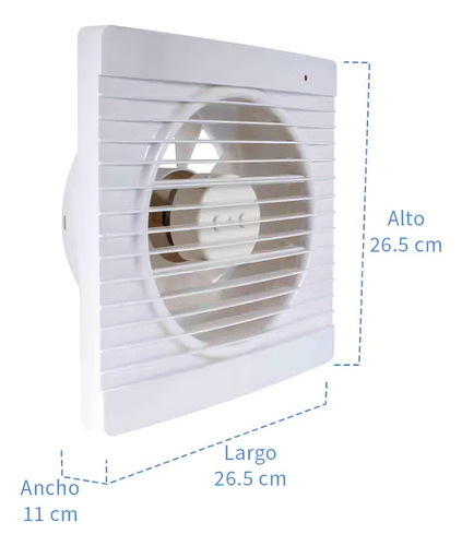 Extractor de aire comercial Iusa IUEX01-8 11cmde ancho 127V