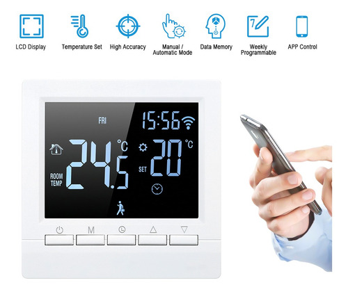 Wi-fi Smart Termostato Digital App Controlador De Temperatur