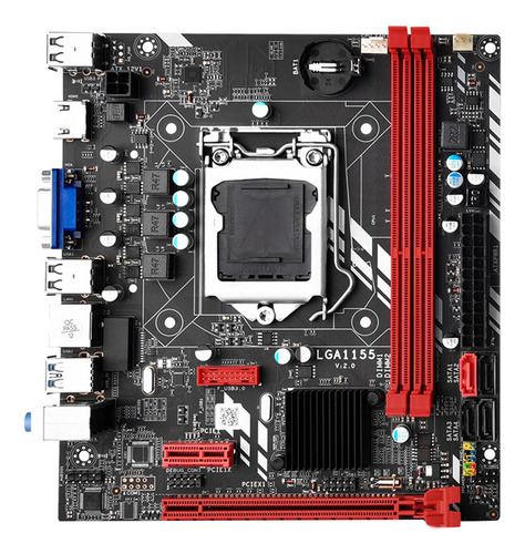 Placa Base De Escritorio B75m Lga 1155 Para I3 I5 I7 Cpu 3xu