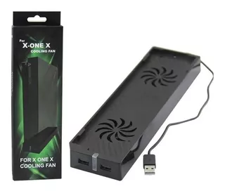 Base Suporte Vertical Com 2 Coolers Xbox One X Hub Usb Novo