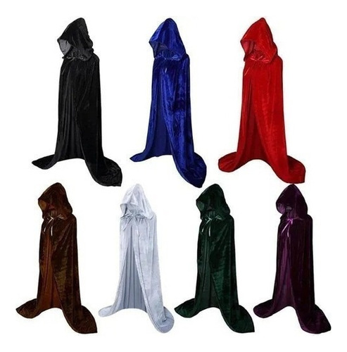 Lz Lazhu Halloween Unisex Hooded Velvet Cloak