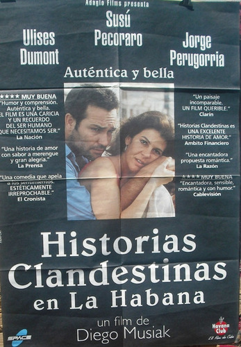 Afiche Orig. Película Historias Clandestinas En La Habana