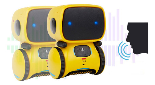 Robot de control de voz interactivo para niños, color verde inteligente