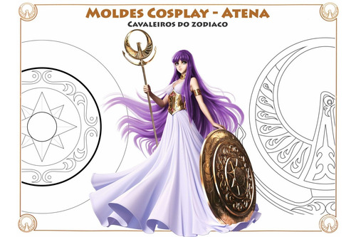 Imagem 1 de 9 de Molde Digital Cosplay - Corpete Athena Cavaleiros Do Zodiaco