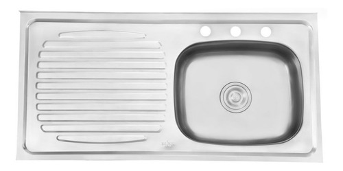 Tarja Cocina Fregadero Con Escurridor Axcent Annabella Inox Color Plateado