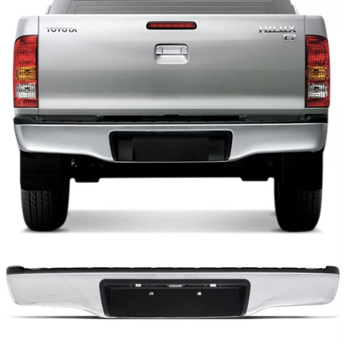 Imagem 2 de 7 de Parachoque Traseiro Hilux 2006 2007 2008 2009 2010 2011 2012