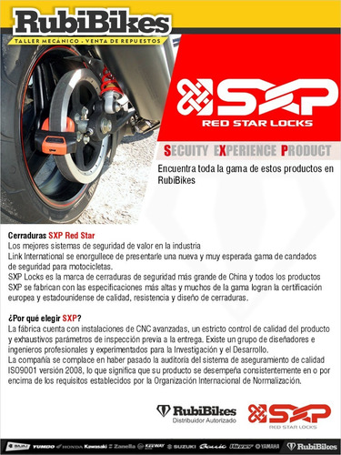 Tranca Cadena Reforzada Con Candado Inviolable Sxp