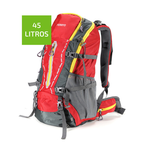 Imagen 2 de 8 de Mochila trekking Femmto Trekking TK045 color rojo 45L