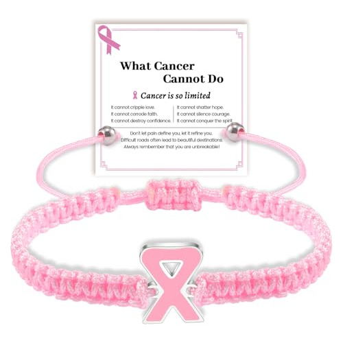 Pulsera De Concientización Sobre El Cáncer De Mama Con Lazo 