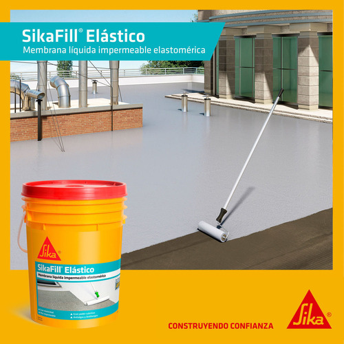 Sikafill Elástico Membrana Liquida Sika 4kg Kirkor
