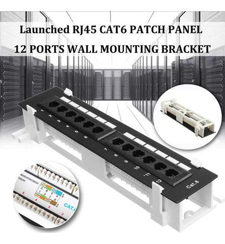 . Kit De Ferramentas De Rede 12 Portas Cat6 Patch Panel
