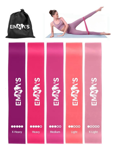 Ligas De Resistencia Banda De Resistencia Ejercicio Yoga Kit Rosa