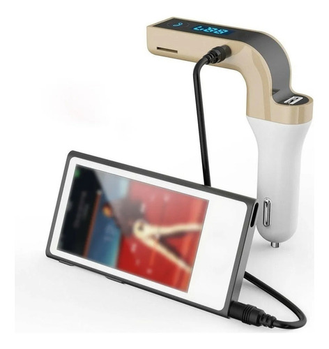 Bluetooth Transmisor Fm Auto Cargador Usb 3.5 Manos Libres