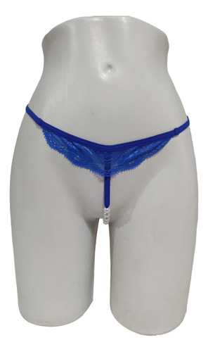 Set X4 Pantys De Mujer Eróticos Tipo Hilo Con Perlas