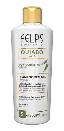 Felps Profissional Shampoo Pós Progresiva 250ml + Brinde