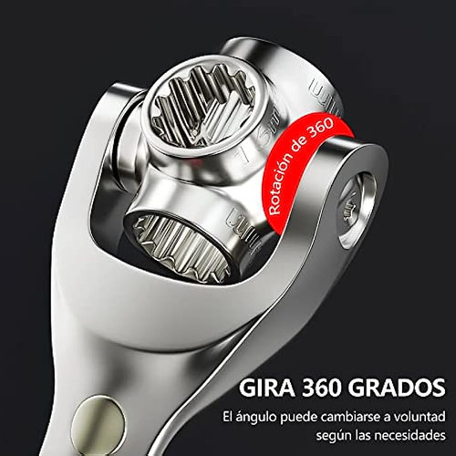 Llave Multifuncional 52 En 1 Con Cabezal Giratorio De 360 °