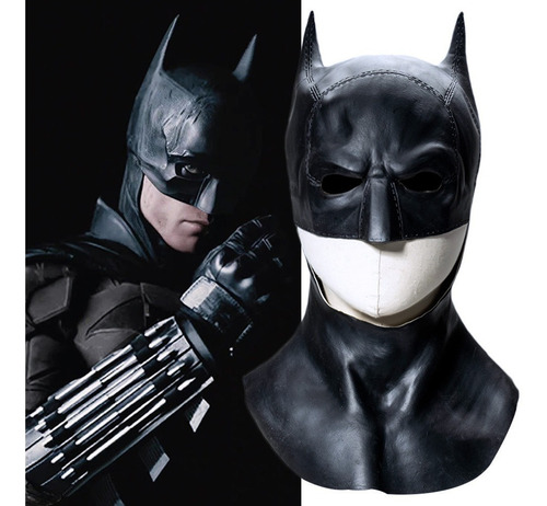 Máscara De Látex The Batman Cosplay Batman 2022 | Parcelamento sem juros