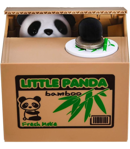 Panda Stealing Money Bank Hucha Niños Coin Bank Ahorra...