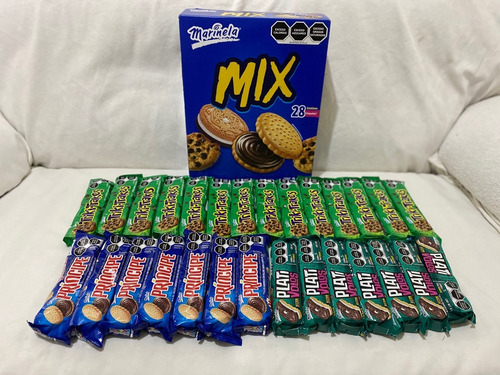 Imagen 2 de 4 de Caja De Galletas Marinela Mix Con 28 Paquetes 2 Kg