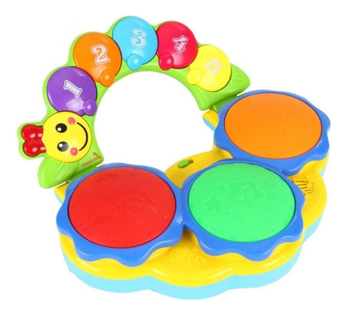Juego Musical Tambor Con Sonidos Percusión Niños Y Bebés 