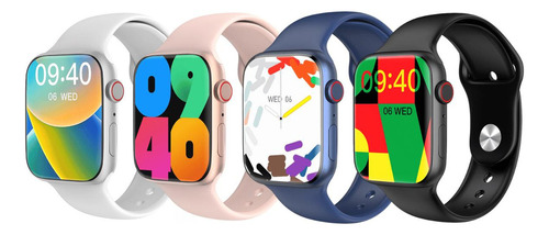 Relogio Inteligente Smartwatch W29 Pro Para Android Ios Caixa Prateado Pulseira Branco Bisel Prateado