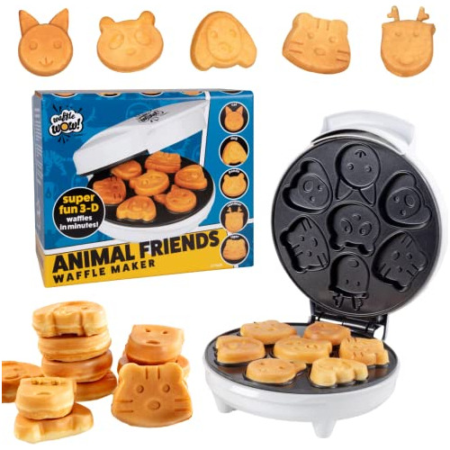 Animal Mini Waffle Maker- Hacer 7 Panqueques Xbwgo