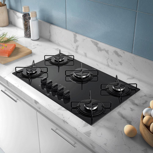 Cooktop 5 Bocas Mesa De Vidro Atlas Agile Up Bivolt