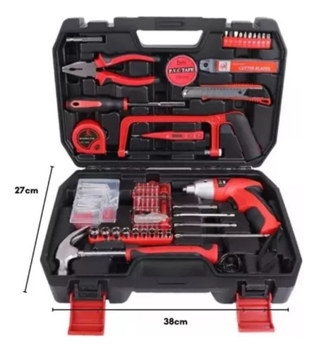 Kit De Herramientas 126 Piezas Con Taladro Eléctrico