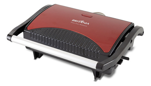 Sanduicheira E Grill Press Redstone Bgr10vi Inox Britânia Cor Vermelho 110V